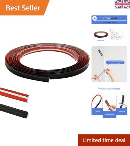 Flexible black pvc corner - 3m,