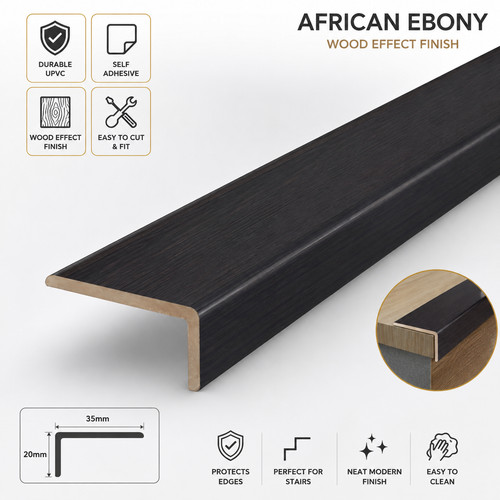 Upvc wood effect stair nosing - stair,